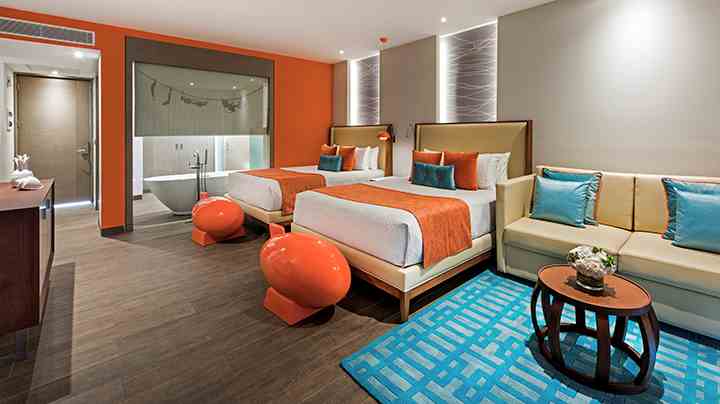 Spacious double bed suite at nickelodeon resort in Punta Cana, Dominican Republic | Karisma Hotels & Resorts®