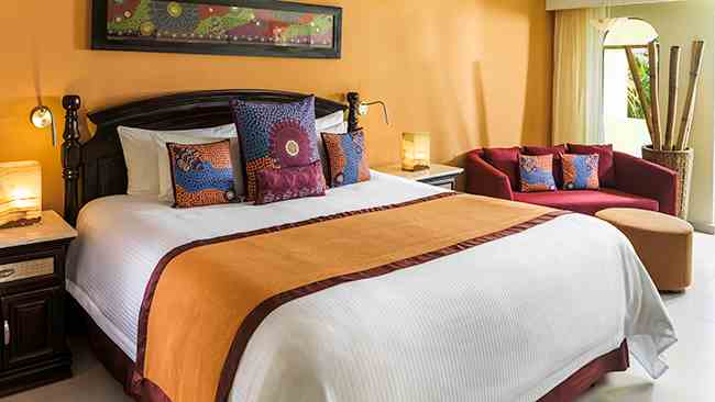 comfortable queen size beds at el dorado spa resort in riviera maya cancun
