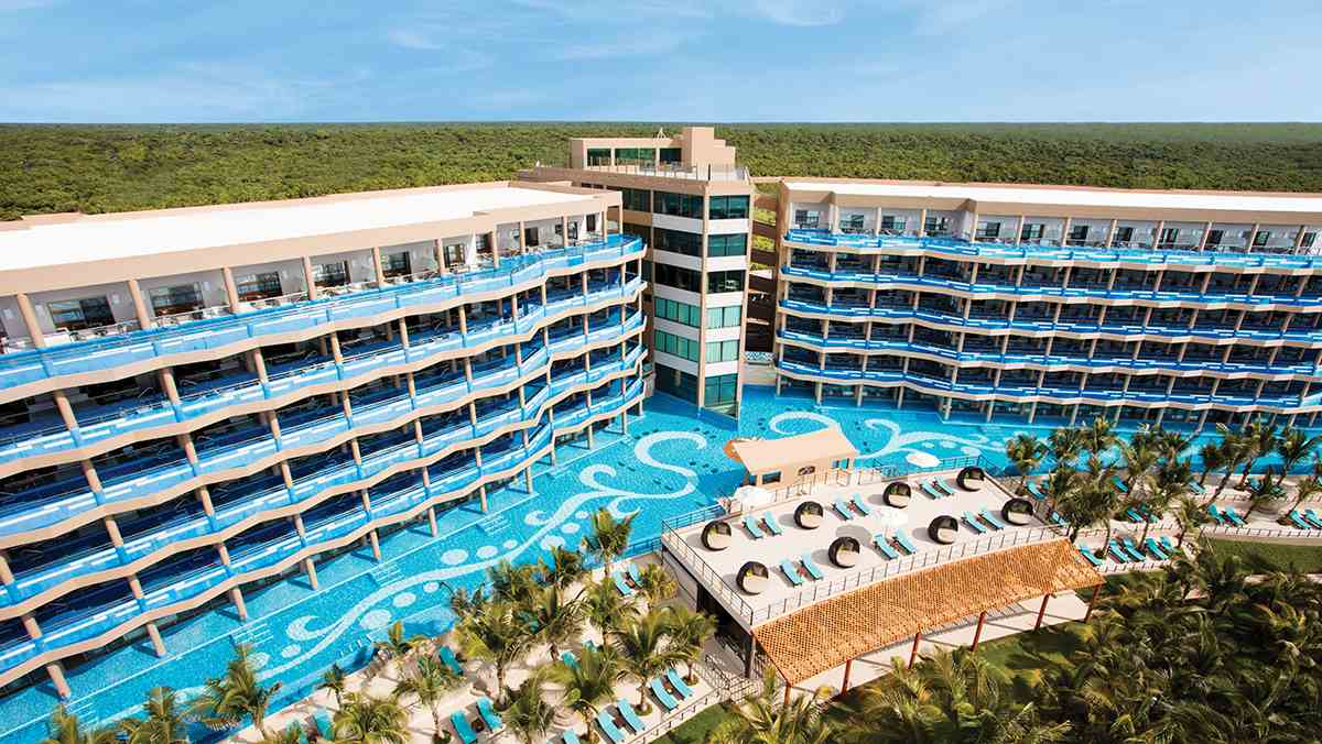 Exterior view of the best all inclusive resorts adults only | El Dorado Seaside Suites | Riviera Maya
