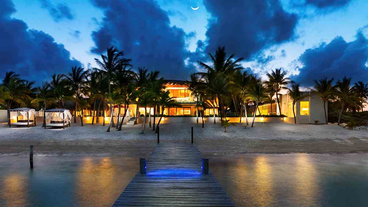 Spectacular exterior pier view at the luxury Riviera Maya beach resort | Azul Villa Esmeralda